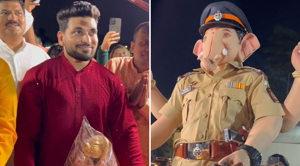 Ganesh Chaturthi 2023: Shiv Thakare Brings Home Bappa In A UNIQUE Look Unveiled By Mumbai Cops! (Watch Video)