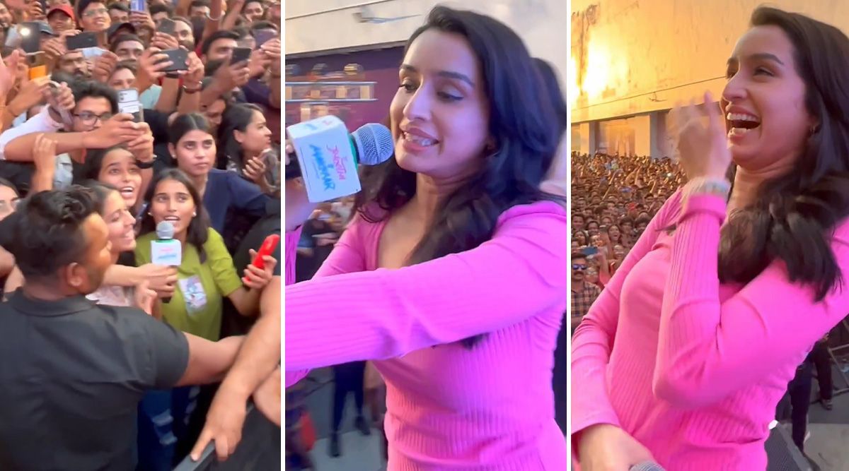 Tu Jhooti Main Makkar: Shraddha Kapoor Cannot Stop Blushing As the Crowd Cheers ‘10 Rupaye Ki Pepsi, Shraddha Kapoor Sexy’ at the Film's Promotional Event (Watch Video)