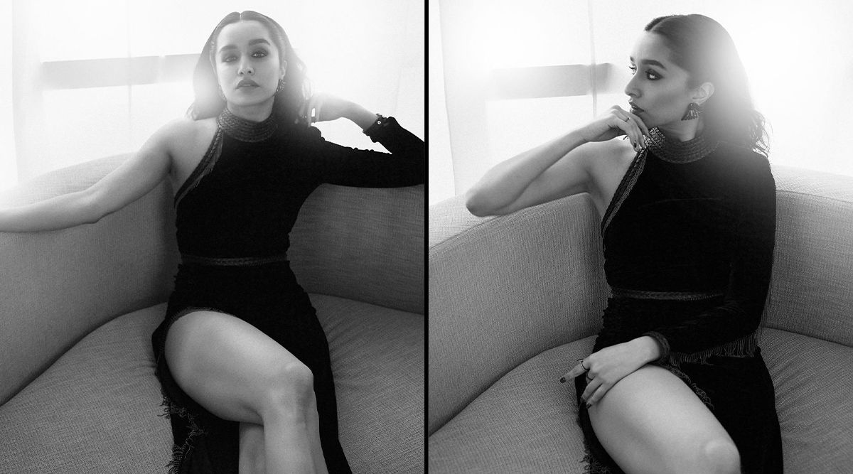 As she shimmers in a high cut black gown, Shraddha Kapoor burns the internet