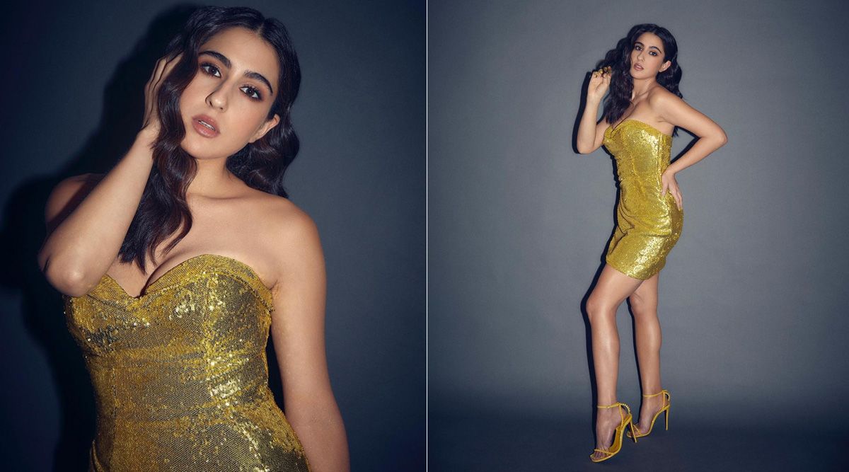 Sara Ali Khan looks like a goddess in a shimmering golden dress worth over Rs 87k