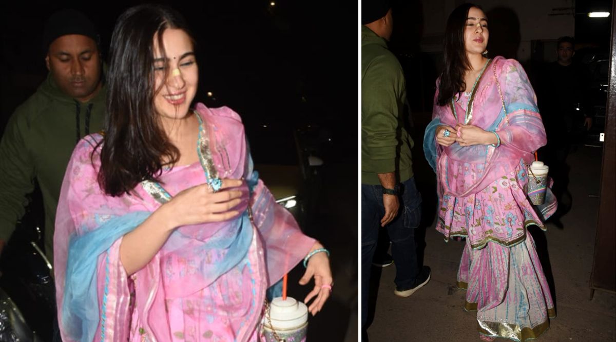 Sara Ali Khan steals the limelight wearing THIS pink-blue sharara set by Achho!