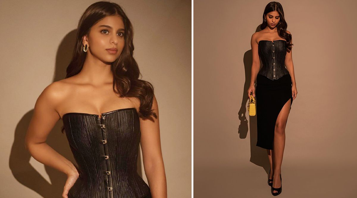 Suhana Khan Flaunts CURVES In Black Corset And Slit Skirt, See Pics!
