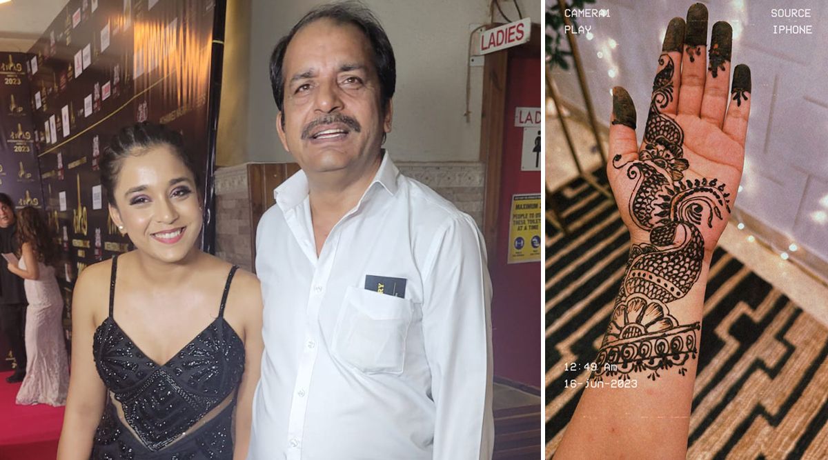 Sumbul Touqeer Khan Is All Set To Enjoy Father’s Second Marriage; Applies Mehendi And Grooves To The Beats Of Dhol (Watch Video)