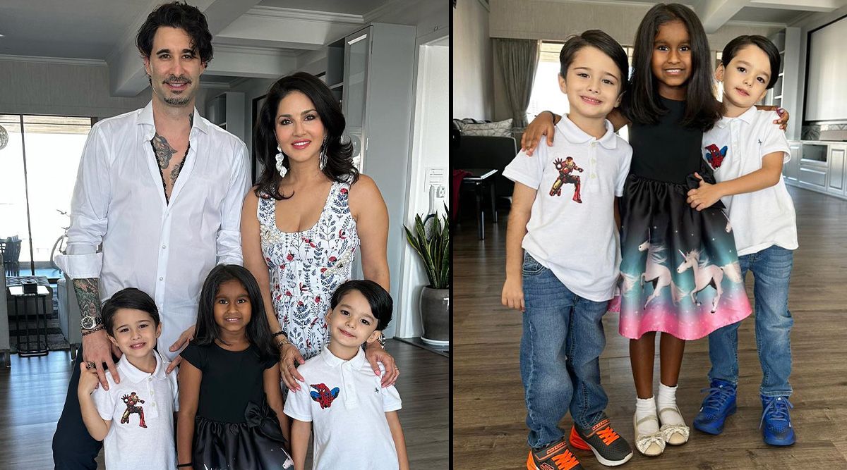 Sunny Leone's twins Asher and Noah's birthday, shares an adorable family picture by calling them angels; SEE PICS! 