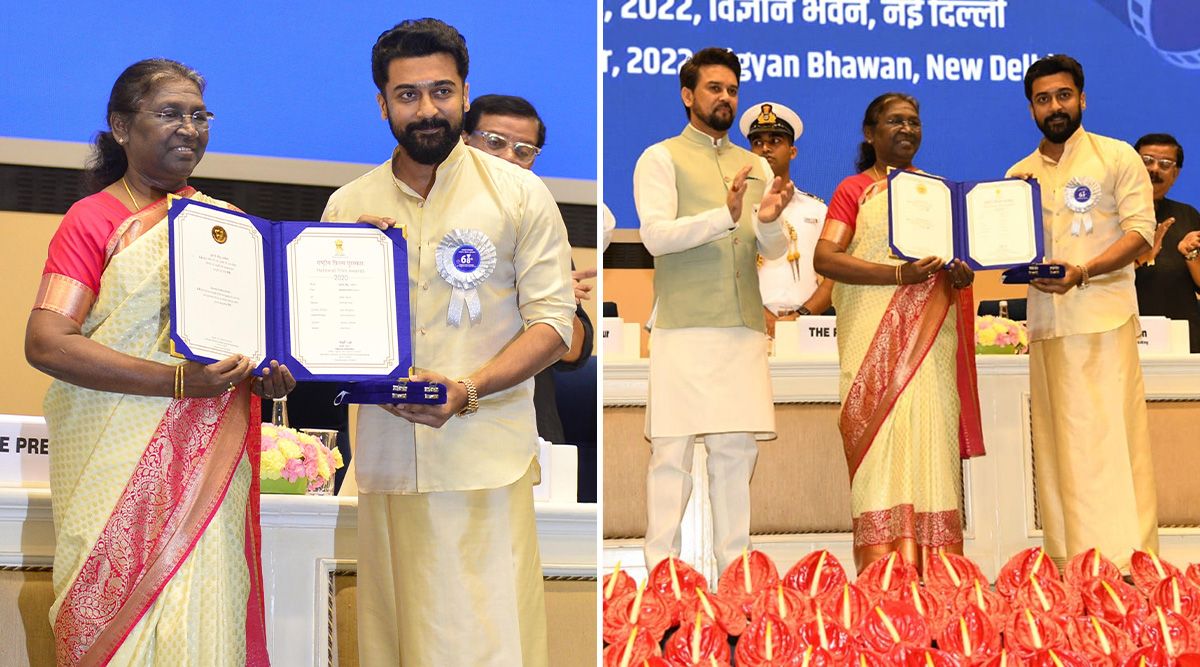 Actor Suriya accepts the Best Actor Male National Award for Soorarai Pottru: Take a look at the other winners!
