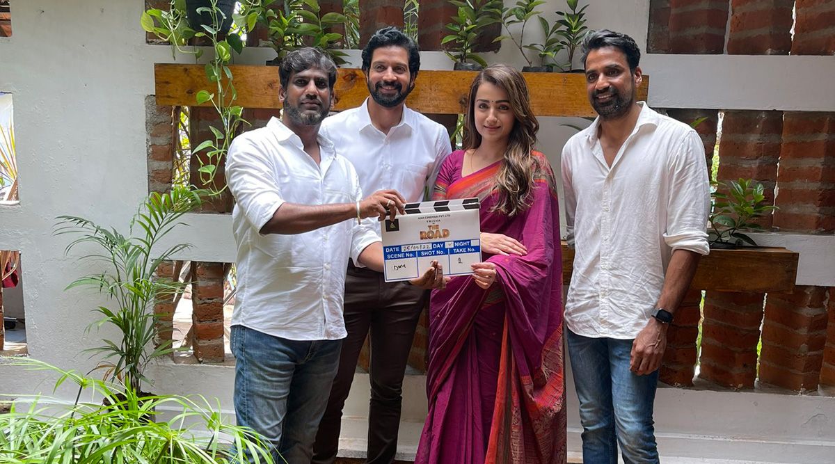 The Road: Trisha begins filming her next film with debutant filmmaker Arun Vaseegaran