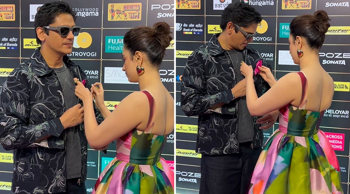 Aww! Tamannaah Bhatia HELPING Boyfriend Vijay Varma With Pocket Ribbon On The Red Carpet Is The CUTEST Thing On The Internet Today! (Watch Video)