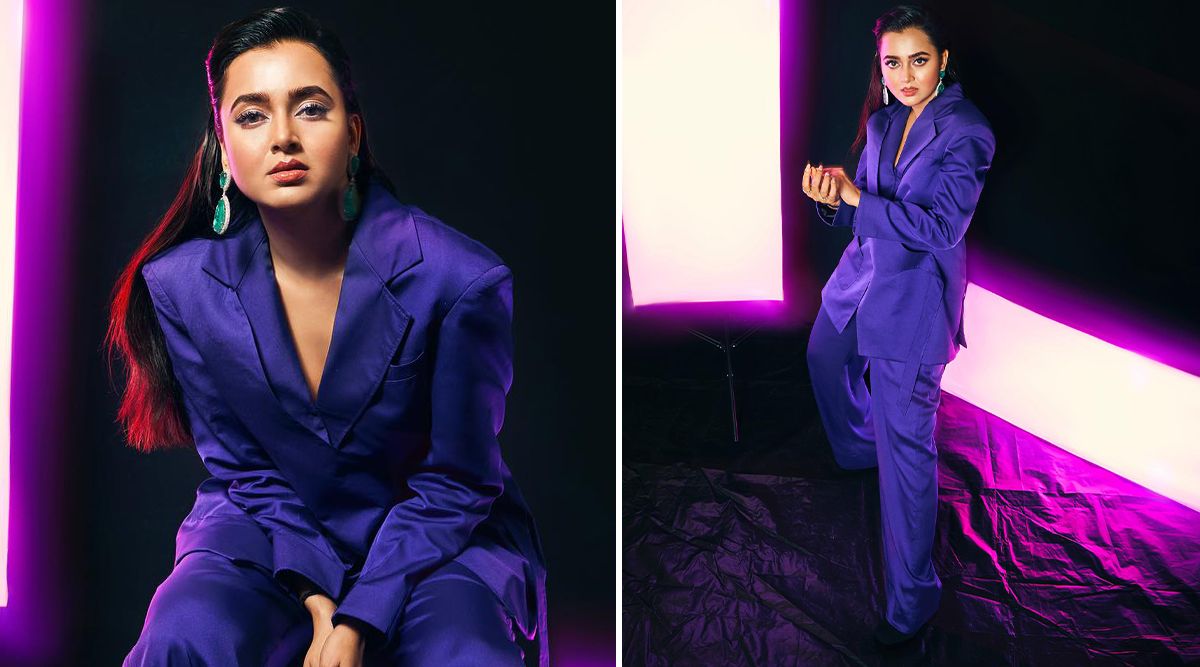 Tejasswi Prakash Exudes Elegance And Charm With Her Off-Beat Electric Blue BLAZER SUIT! (View Pics)