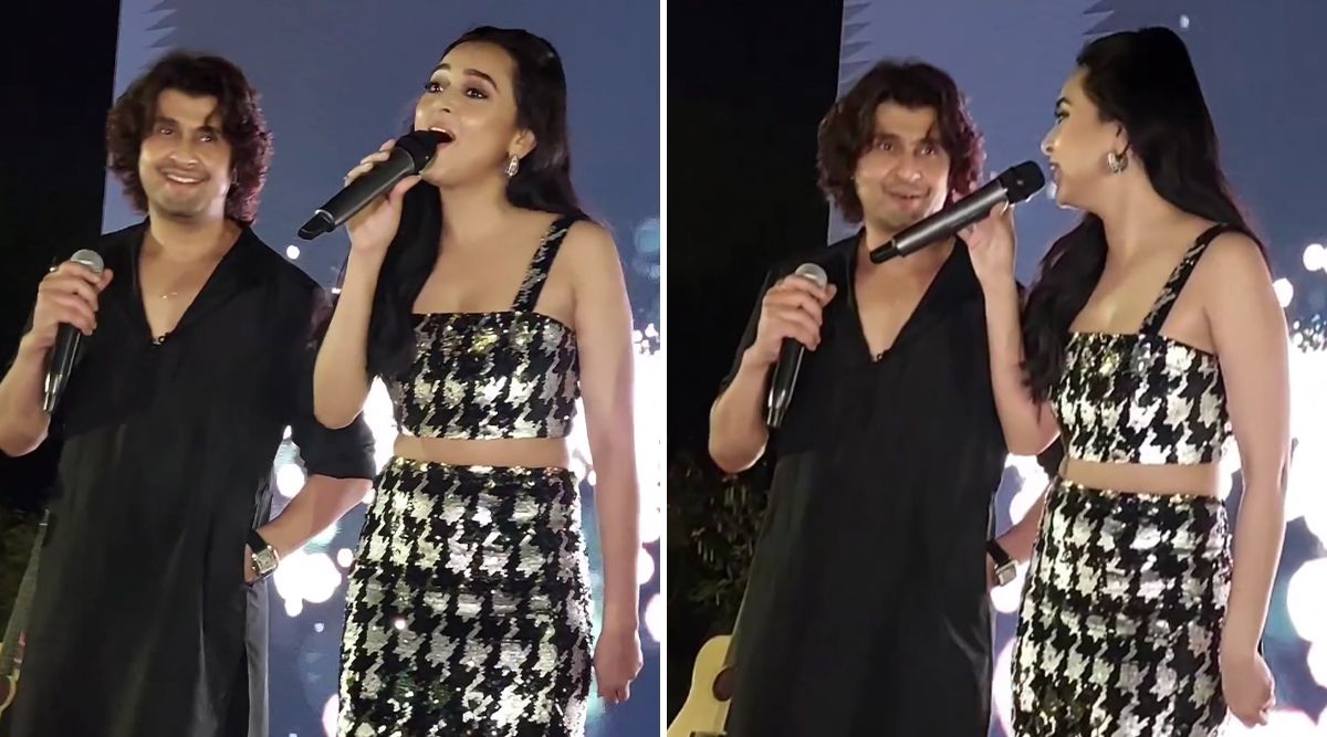 Do you see Tejasswi Prakash singing with Sonu Nigam at the Filmfare awards? See here for more!