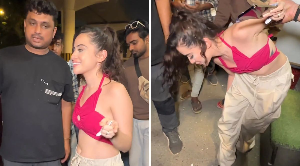 Urfi Javed FALLS  While Posing For A Picture With A Fan; Triggers OUTRAGE As Netizens Slam Onlookers For Failing To Help (Watch Video)