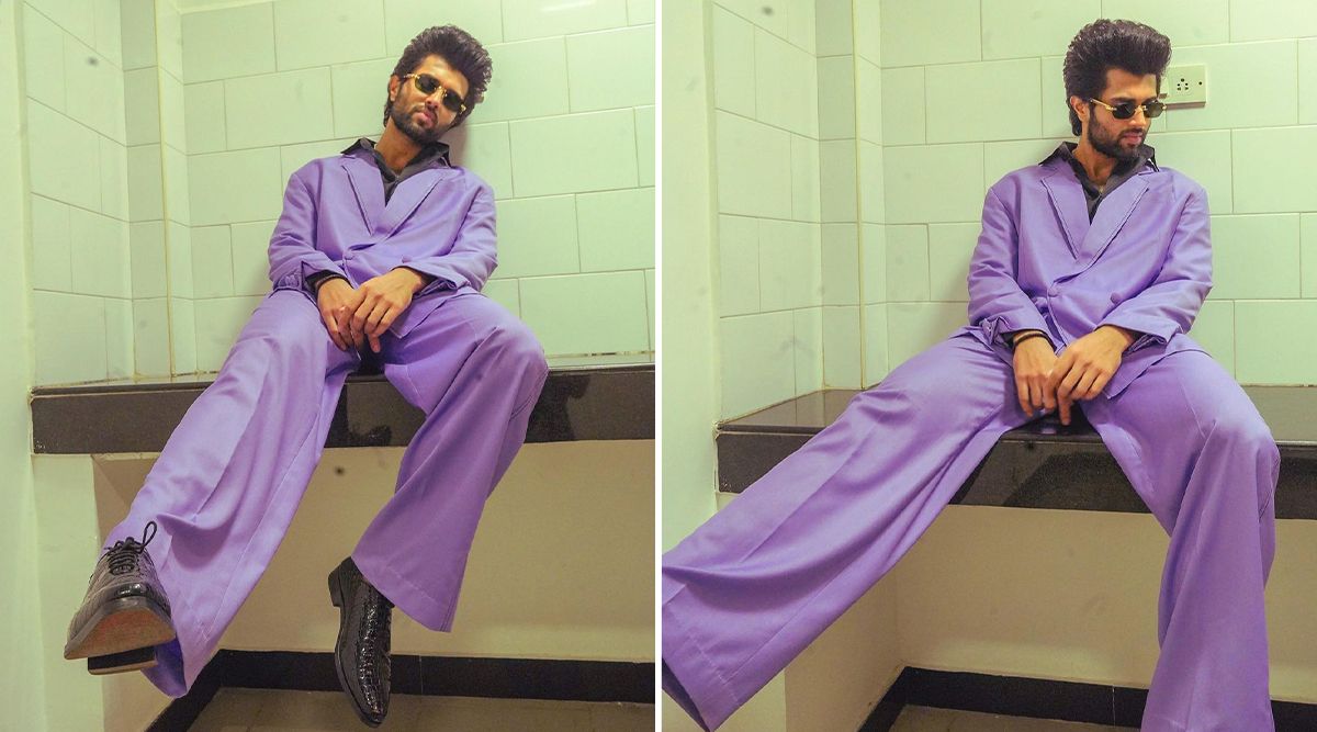 Vijay Deverakonda struts in style wearing a purple retro suit, check out pics here!