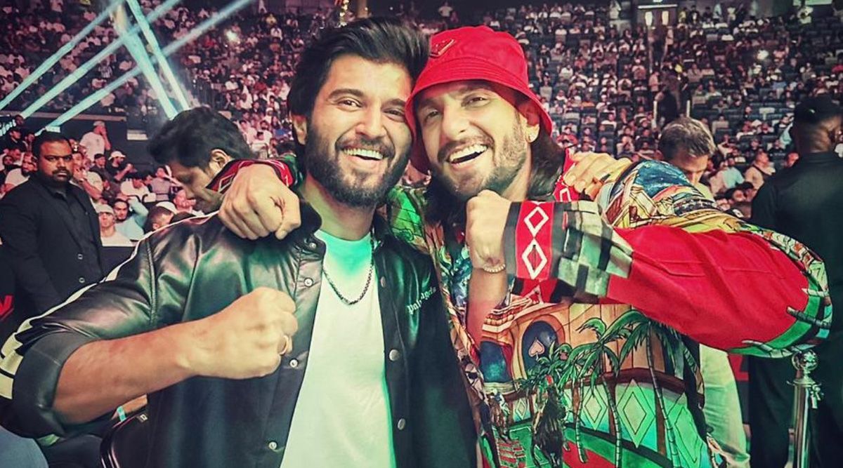 Vijay Deverakonda bumps into Ranveer Singh at UFC match in Dubai; duo pose for pic