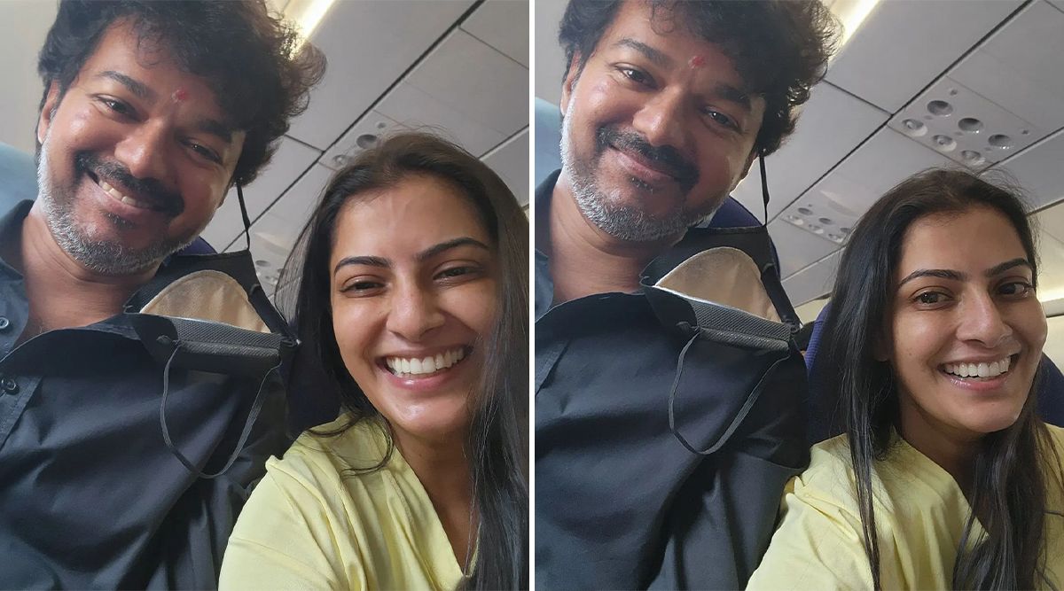 Thalapathy Vijay is Varalaxmi Sarathkumar’s ‘favourite’ in the new flight selfie