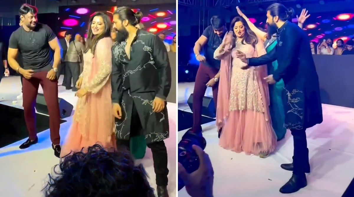 'KGF' Star Yash DAZZLES In A Dance With Superstar Darshan At Abhishek Ambareesh's WEDDING Bash (Watch Video)