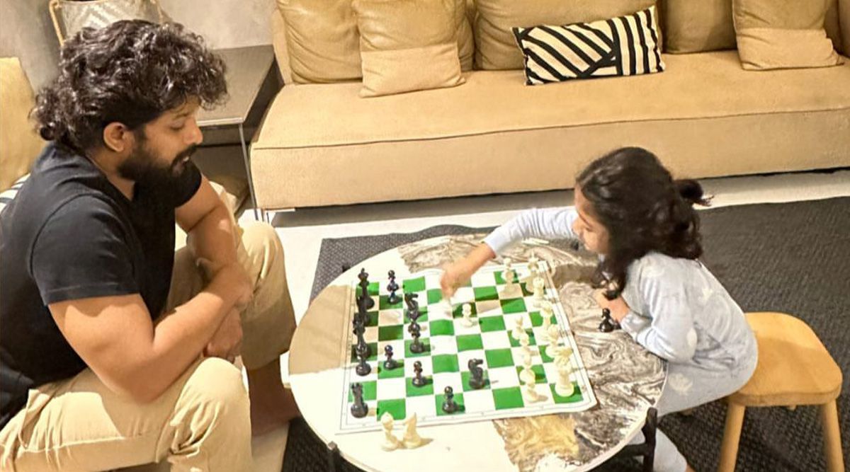 Arha and Allu Arjun play chess; will the toddler defeat her father?