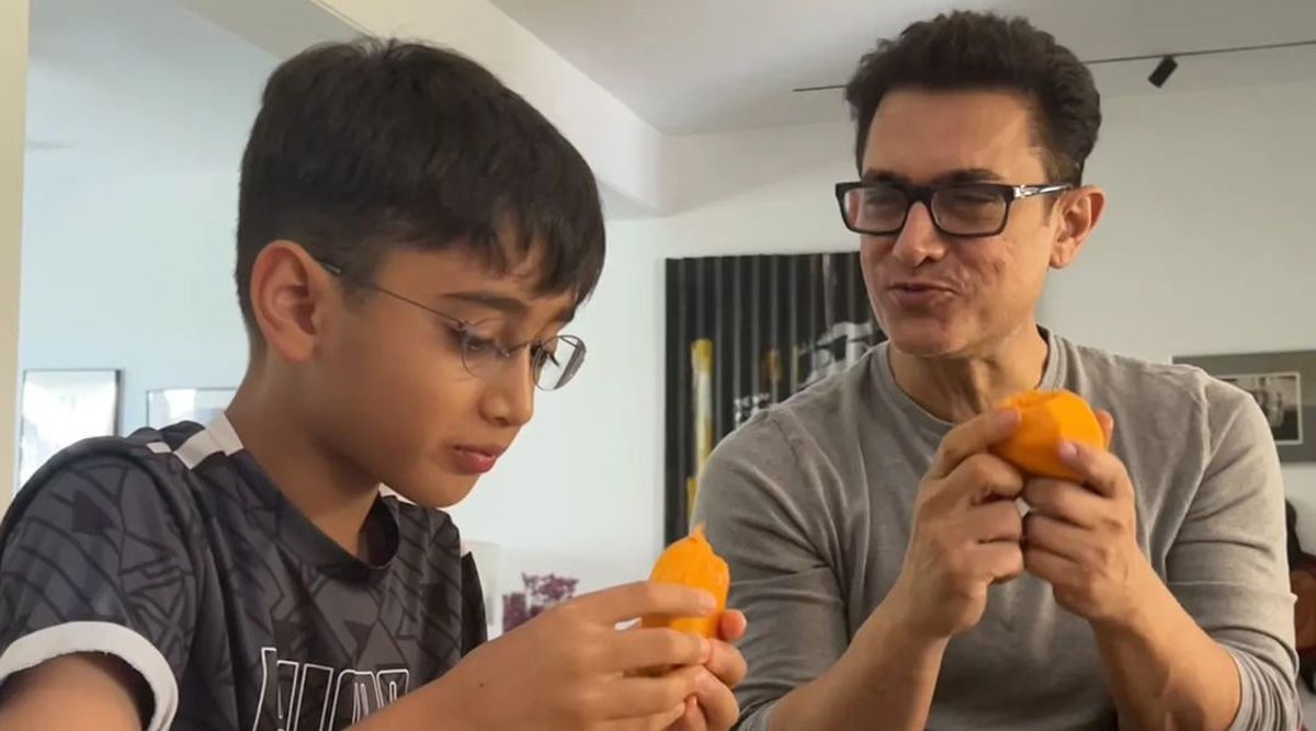 Aamir Khan, son Azad Rao enjoy summer relishing a plate full of mangoes