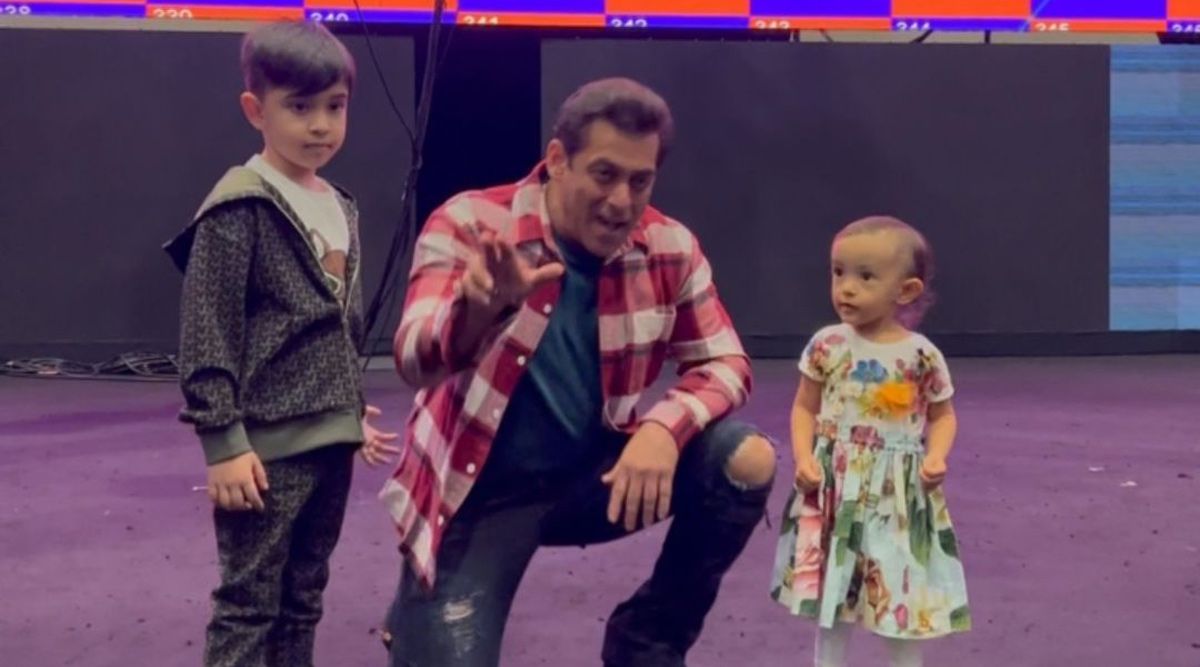 Fans call Salman Khan “best mama” as he entertains niece Ayat and nephew Ahil in a BTS video from his Da-Bangg tour