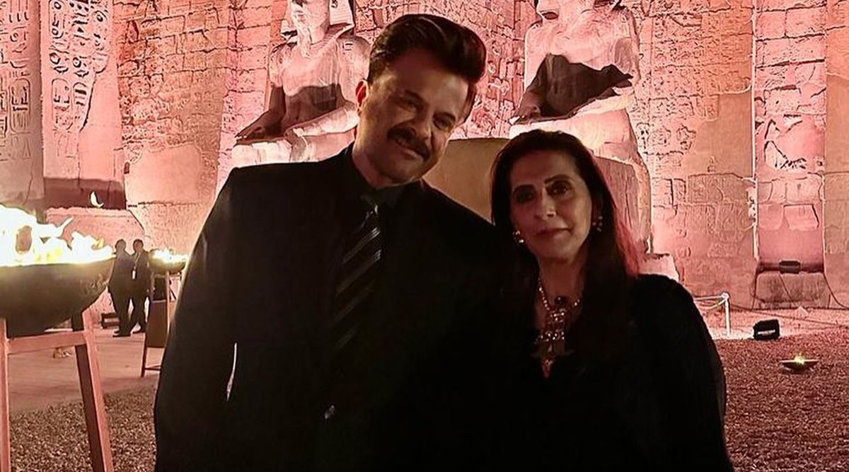 While on vacation in Egypt, Anil Kapoor and Sunita Kapoor win a twinning game wearing all-black outfits