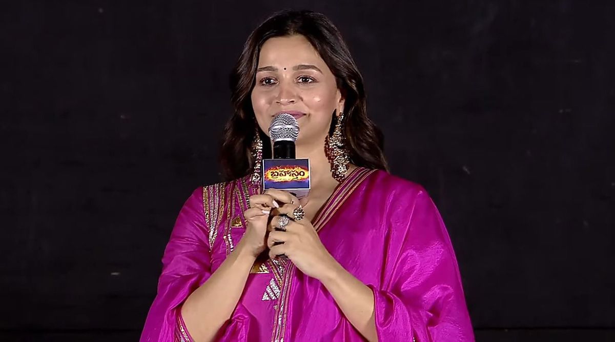 Alia Bhatt charms the media with her nightingale voice; singing ‘Kesariya’ in Telugu