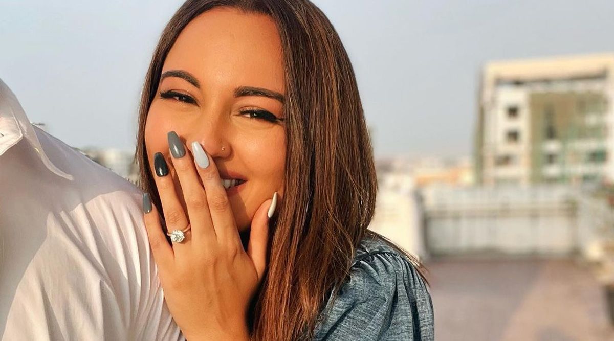 Sonakshi Sinha sparks engagement rumours as she flaunts a diamond ring with an unknown man beside her
