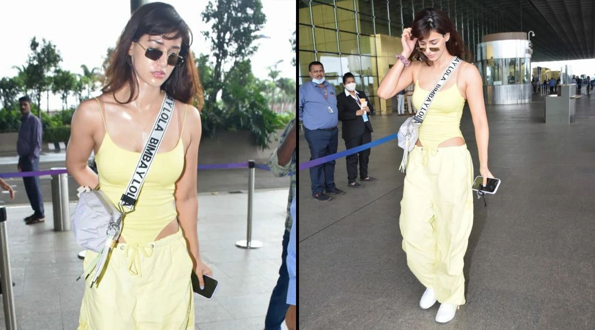 Disha Patani makes us miss summer in this yellow bodysuit and baggy slacks