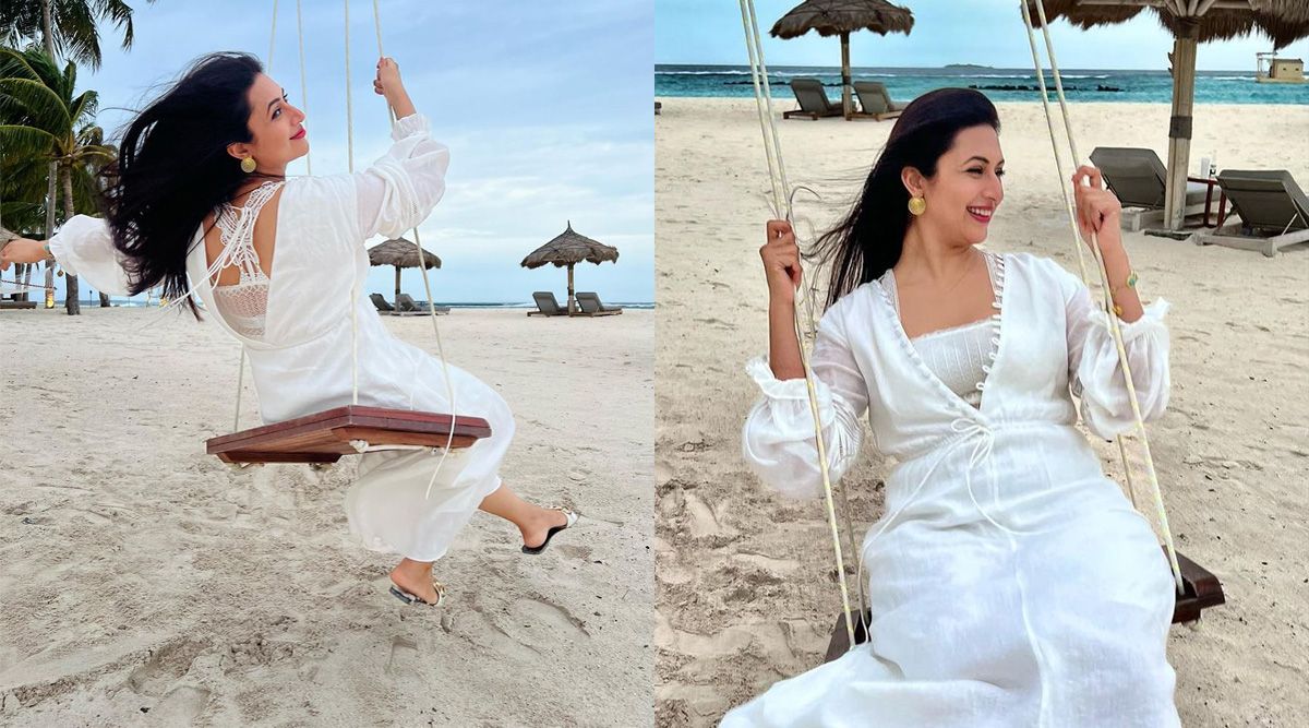 Divyanka Tripathi Dahiya slays the beach vibes in her new photos on the swing