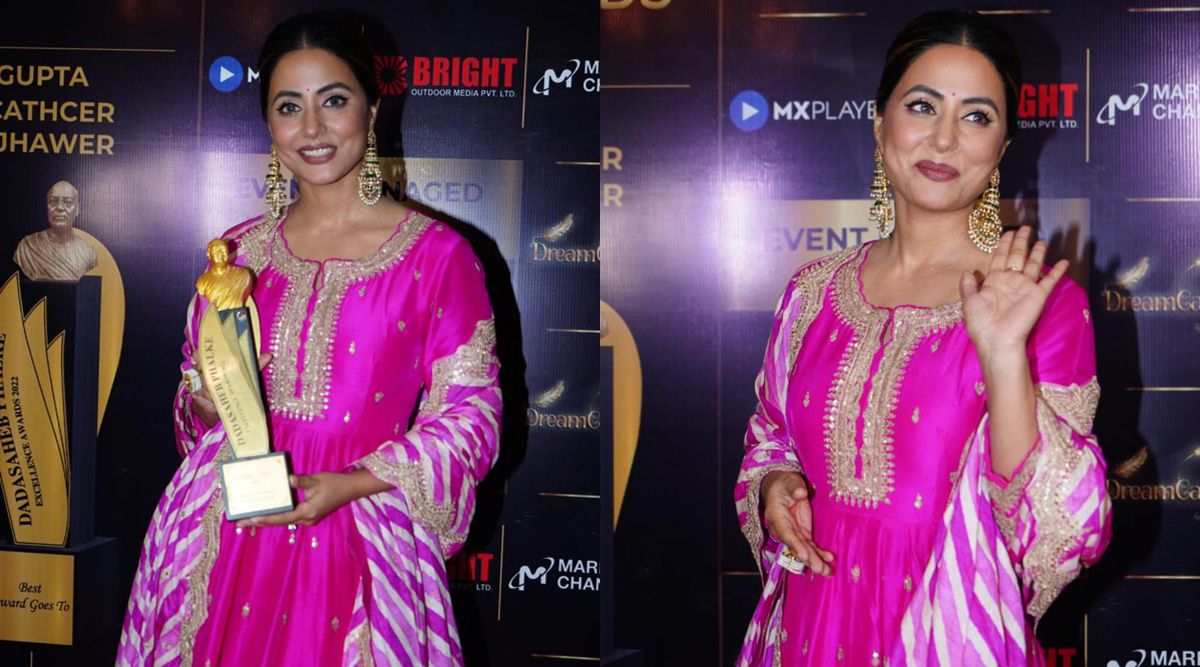 Hina Khan slays her glam look in a pink embroidered dress at a recent event in Mumbai