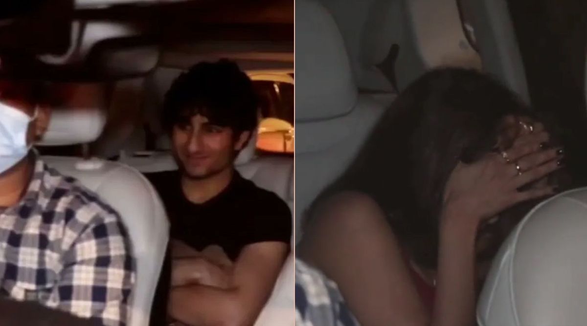 Ibrahim Ali Khan and Palak Tiwari spotted together; latter hides her face from paparazzi