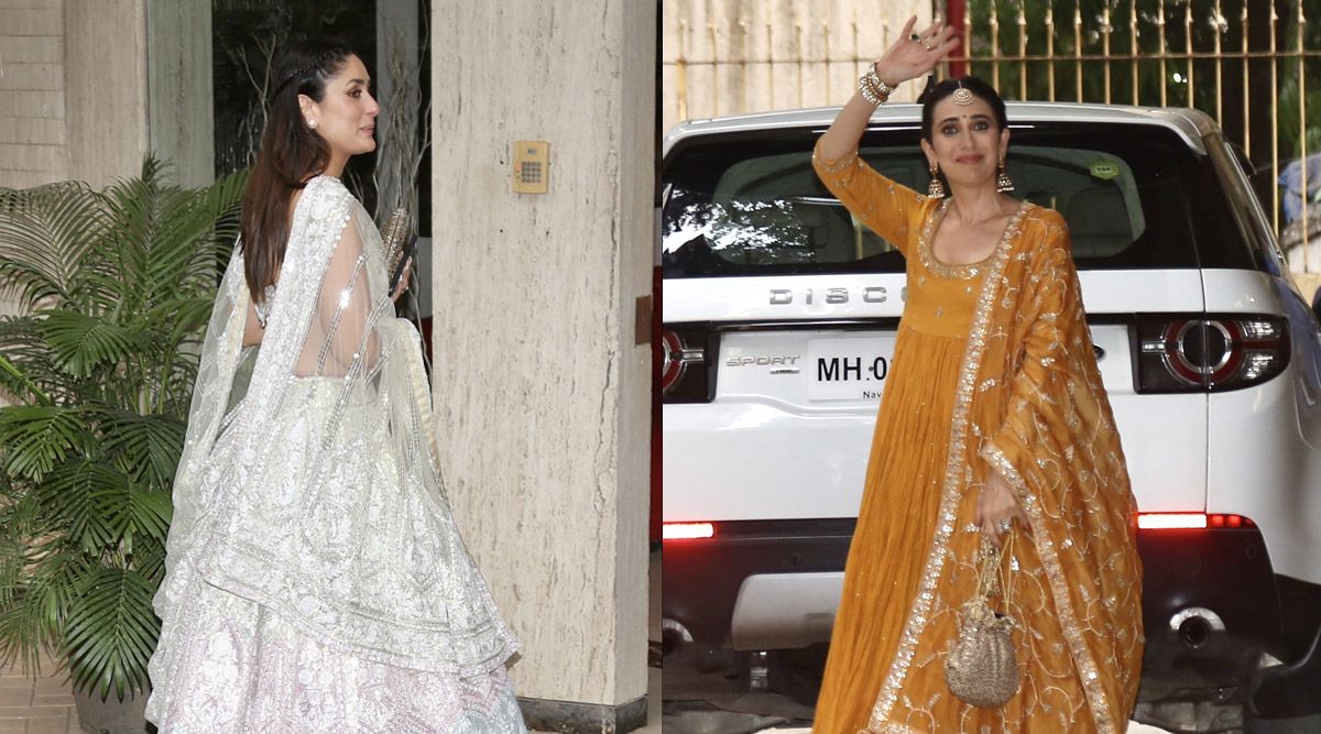 Kareena Kapoor Khan and Karishma Kapoor spotted after Alia and Ranbir's wedding function