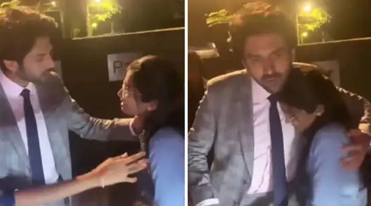 Kartik Aaryan hugs and comforts a fan who is in tears after meeting him; she calls it a 'dream come true'