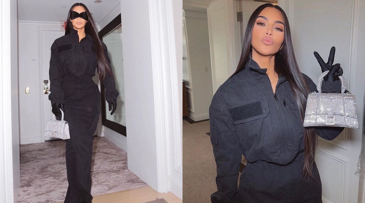 Kim Kardashian takes the Internet by storm in an all-black outfit, amid ex Kanye West's hurtful remarks