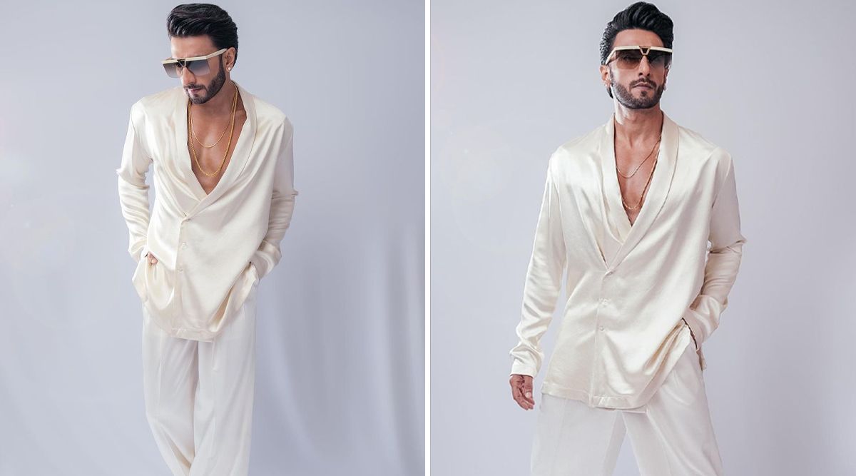 Ranveer Singh Demands ATTENTION As He Looks SMOKING HOT In White Satin Pant Suit; Check it Out! (View Pics)