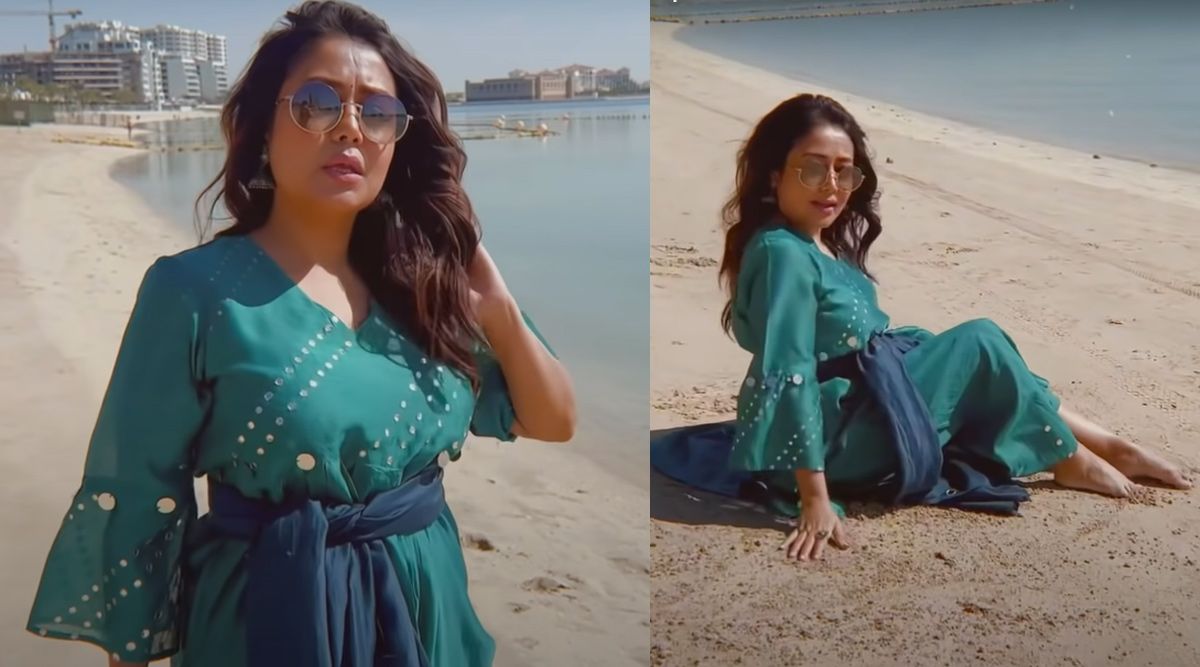 Neha Kakkar performs Pushpa song “Oo Antava” on the beach; Allu Arjun thanks for love while husband Rohanpreet Singh calls her “Hottie”