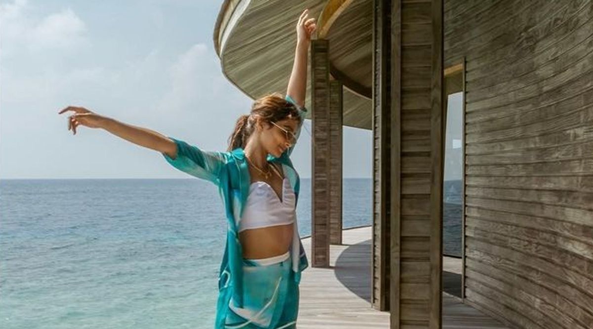 Pooja Hegde channels her inner mermaid as she matches her outfit with the sea