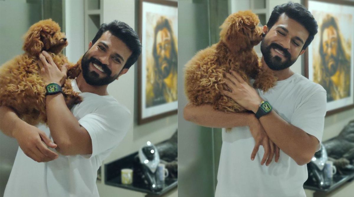 Ram Charan is the happiest pet parent as he returns home to his dog Rhyme after RRR promotions