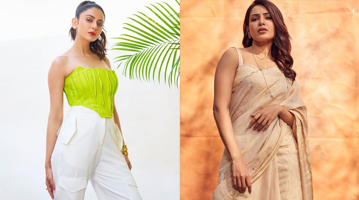 Rakul Preet Singh is spring ready in a neon corset top and white denims, Samantha reacts