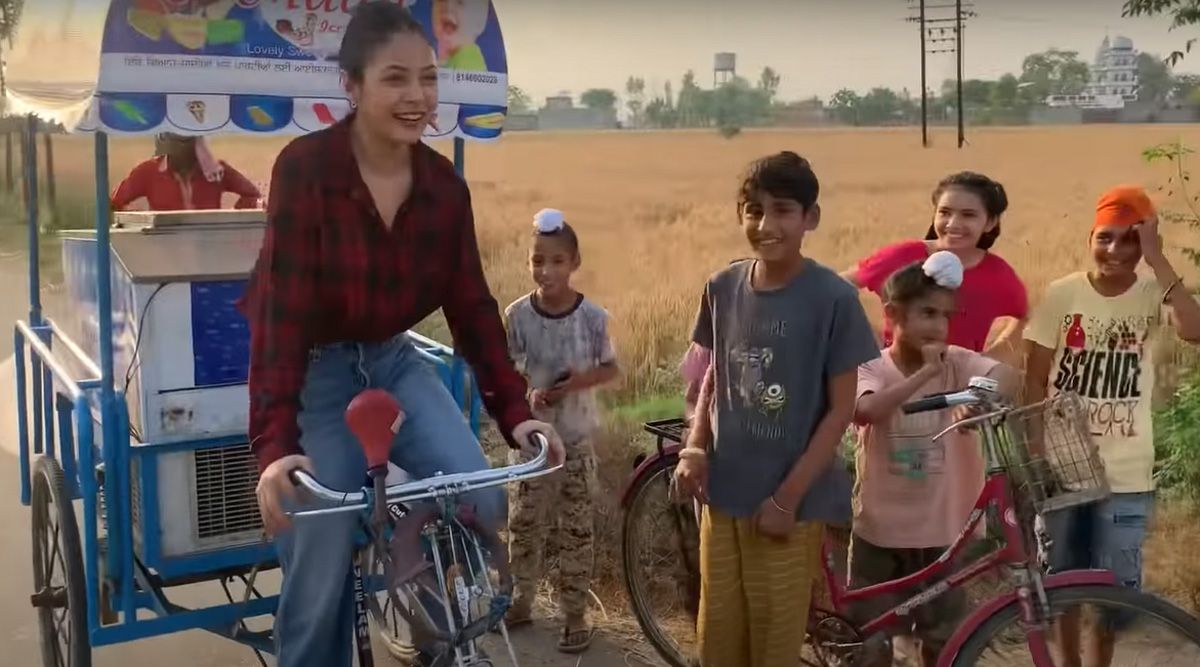Shehnaaz Gill pays a visit to her hometown in Punjab, shares a video of herself dancing and playing with children
