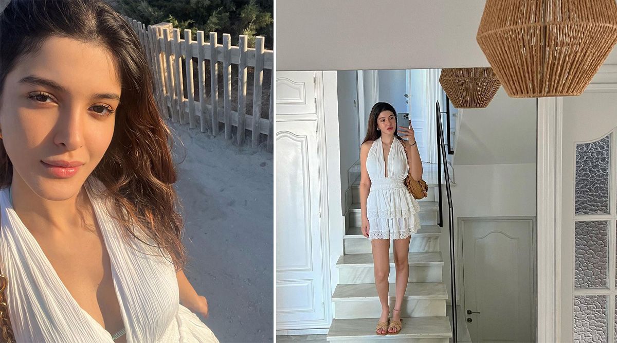 Shanaya Kapoor chooses a perfect white tiered dress for her Island vacation