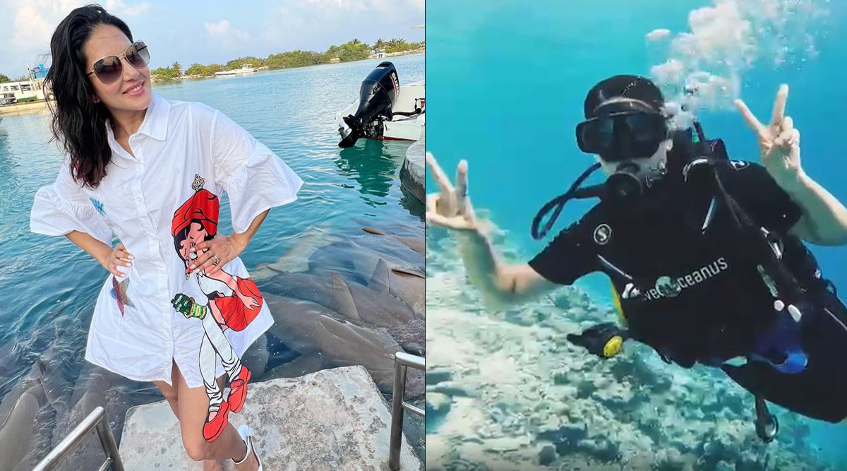 Sunny Leone’s Maldives adventures: dives in blues