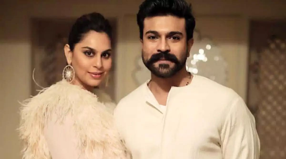 Ram Charan and his wife Upasana gets a warm welcome by the fans; Burst firecrackers outside Chiranjeevi’s house
