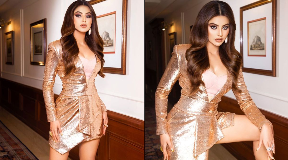 Urvashi Rautela looks simply sensational in Alexandre Vauthier's shimmery gold dress worth ₹3 lakhs - see photos