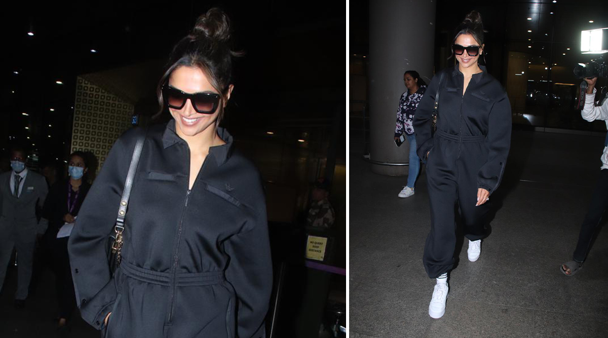 Deepika Padukone's airport fashion stole the attention with her eye-catching smile; Watch PICS!