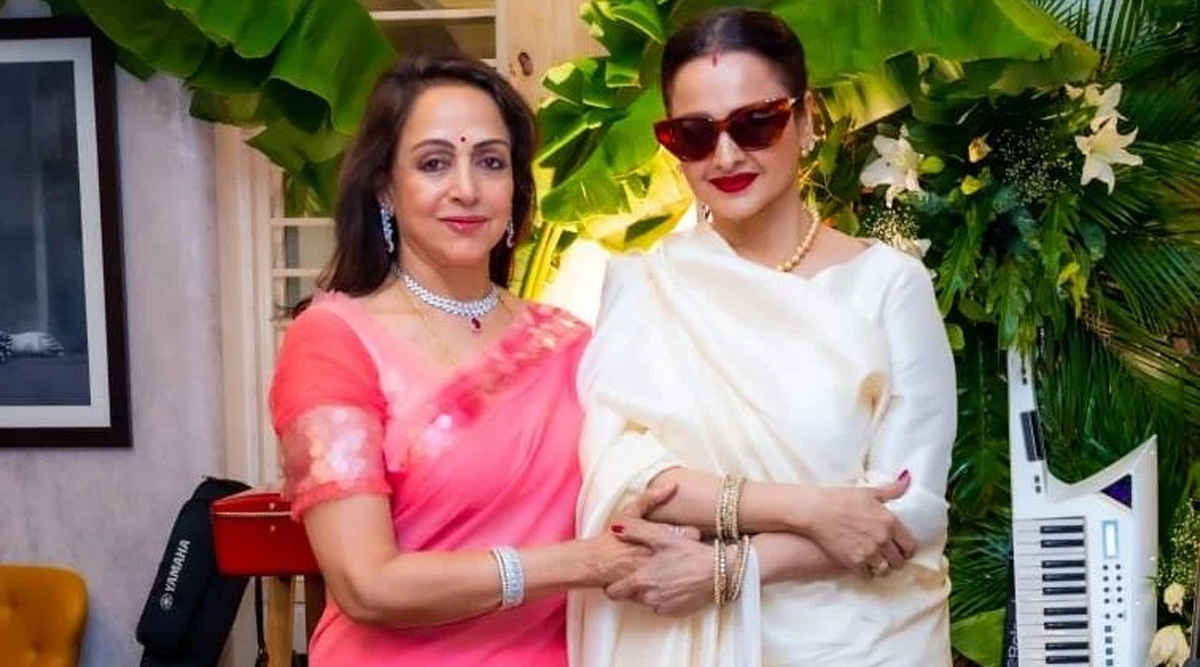 Hema Malini shares photos from her 74th birthday with her best friend, Rekha