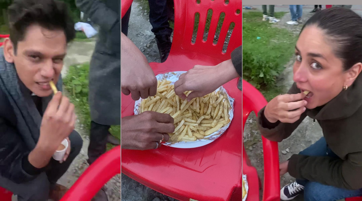 Kareena Kapoor munches on some French fries in ‘freezing Darjeeling’ with co-star Vijay Varma