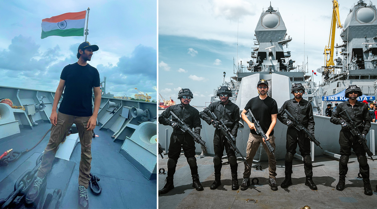 Kartik Aaryan spends time with Indian Navy officers, dances and makes roti with them