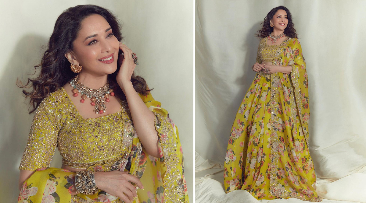 Madhuri Dixit redefines elegance in a yellow lehenga