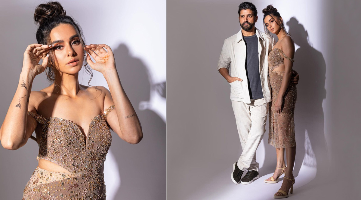 Shibani Dandekar gets her wedding date with Farhan Akhtar inscribed, flaunts her tattoo in a new photo
