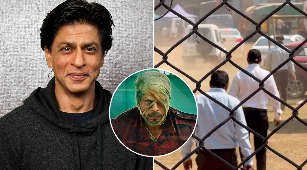 Bollywood’s Badshah Shah Rukh Khan makes an entry at the Andrews College in Bandra for Jawan shoot