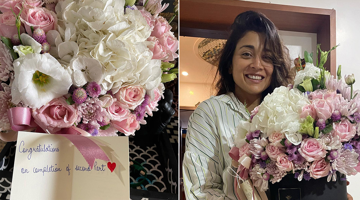 Shriya Saran shared a BTS picture with Ajay Devgn and Tabu as she wraps up Drishyam 2