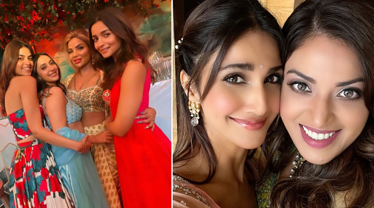 Alia Bhatt dazzles in red while Vaani Kapoor dances to “Nashe Si Chadh Gayi” at Anushka Ranjan and Aditya Seal’s sangeet ceremony